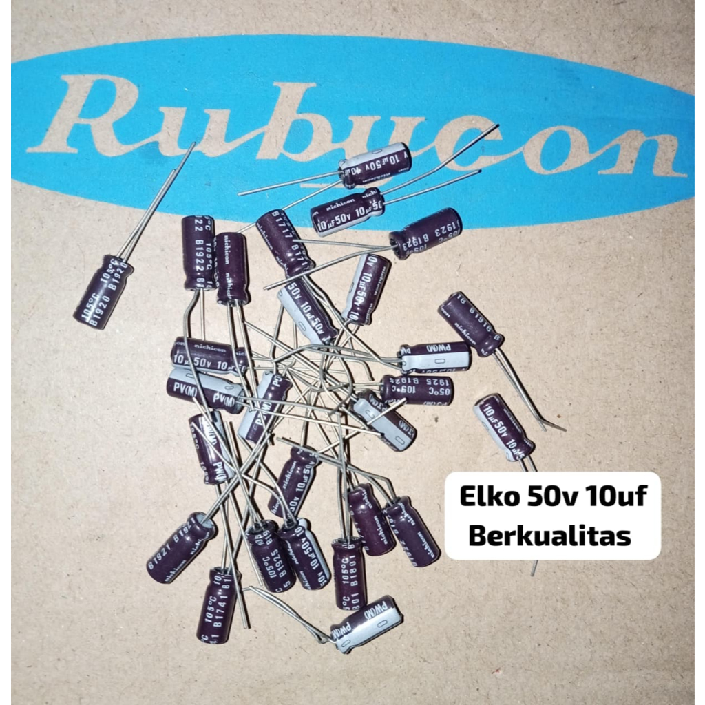 30 ชิ้น Elko 50v 10uf Elco 10uf 50v เดิม