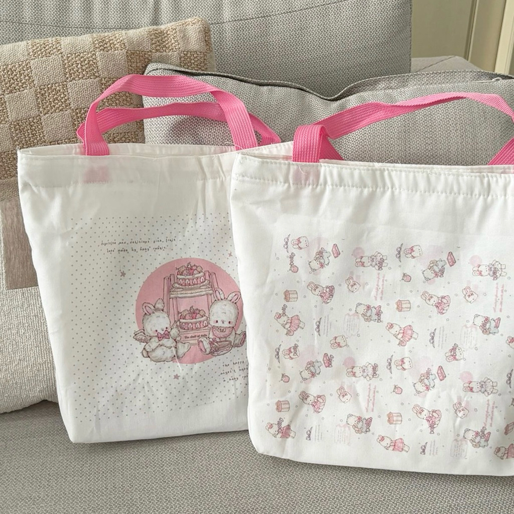 Mocorie - Sorcelledsee coquette Totebag / coquette Lunch Bag / coquette Lunch Bag / Ribbon Lunch Bag