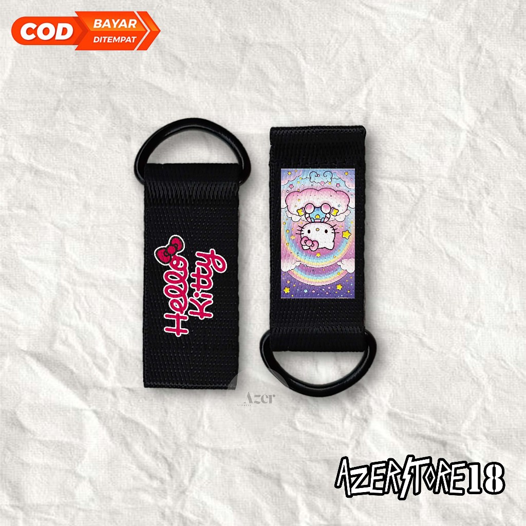 พวงกุญแจ GANTUNGAN Ring D พร้อม HELLO KITTY motif - หรูหราและน่าสนใจ - พวงกุญแจอาร์ต CARTOON TOYS | 