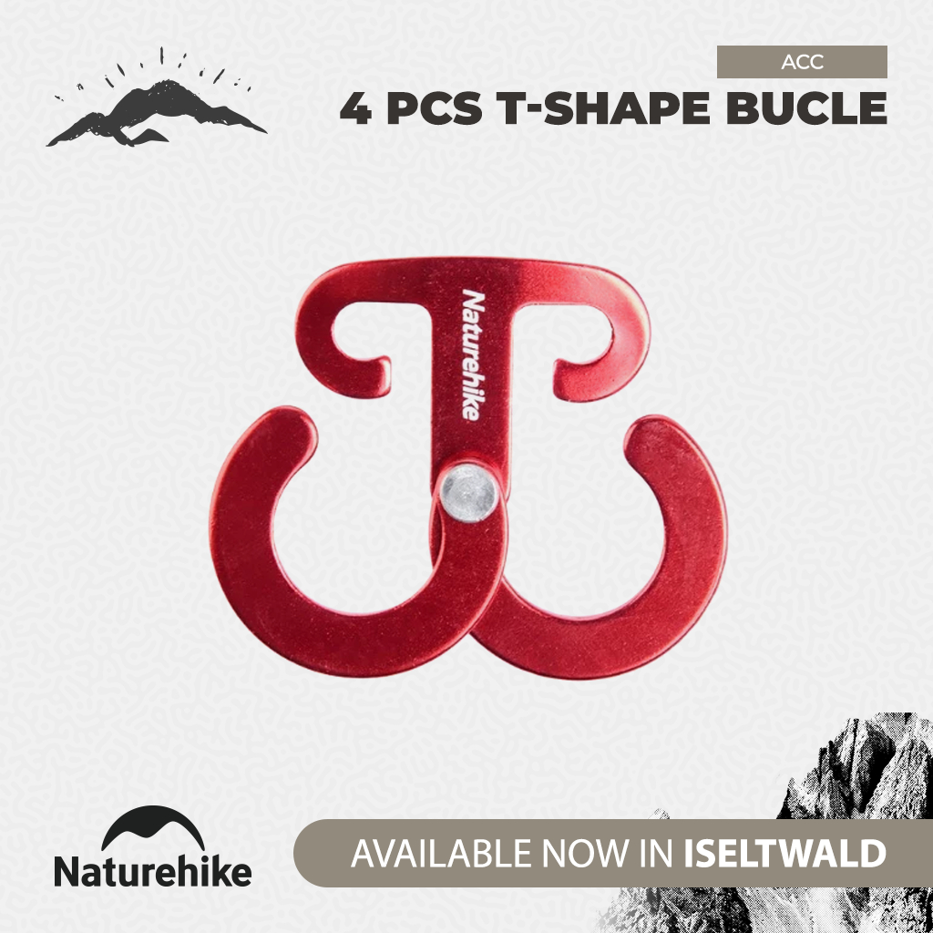 Naturehike หัวเข็มขัดแขวน NH15A006-K 4 ชิ้น T-Shape Bucle