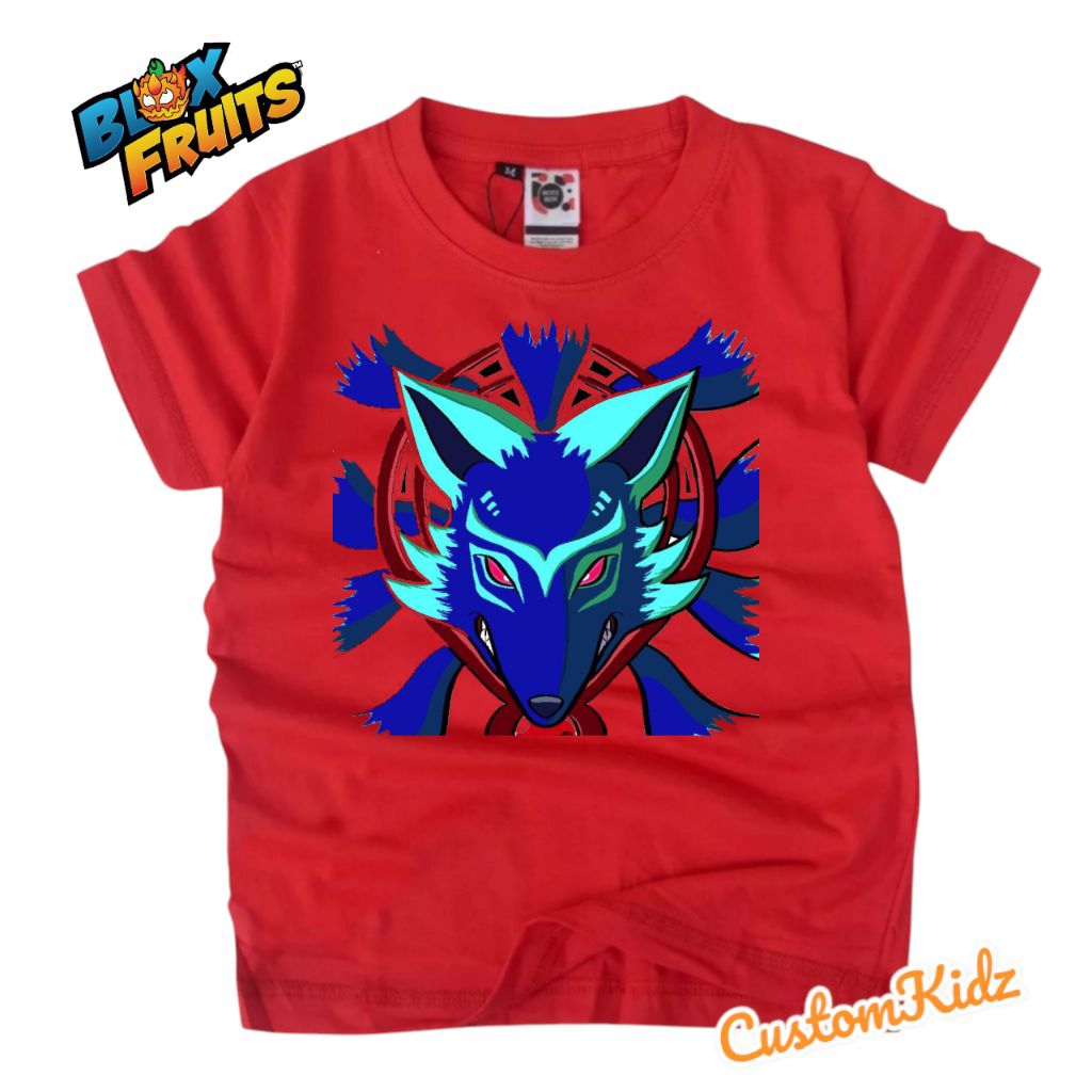 เสื้อผ้า KATUN CHILDRENS เสื้อยืดผ้าฝ้าย CHILDREN, DISTRO KITSUNE FRUIT UPGRADE BLOCK