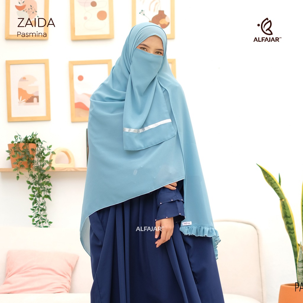 Alfajar - ZAIDA Muslimah Syri Ceruty Babydoll Khimar Hijab