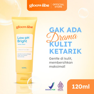 Gloow&be Low PH Bright Facial Wash | Facial Wash pH Seimbang | Sabun Cuci Muka Lembut | Untuk Kulit Berminyak & Kombinasi
