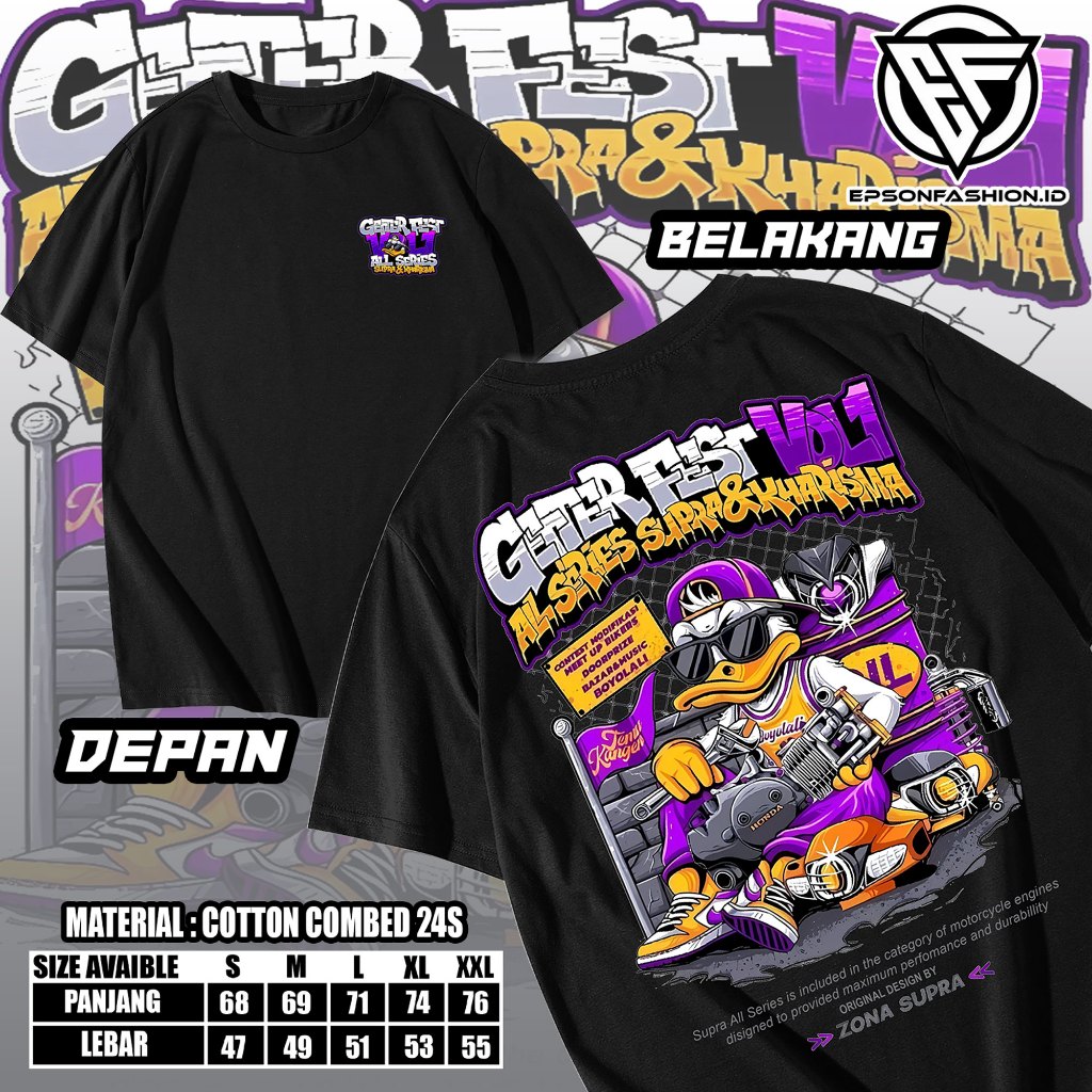 Supra Boyolali GETTERFEST เสื้อยืด Unisex - เสื้อยืดผู้ชายและผู้หญิง - เสื้อ Supra