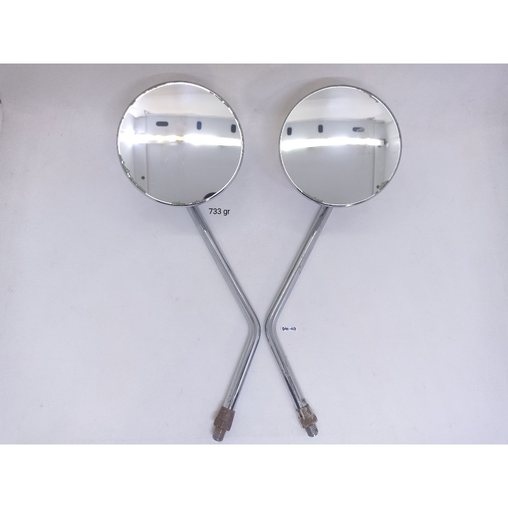 YAMAHA RD125 RX125 TWIN RXTWIN RD350 ROUND MIRROR สต็อกเก่าไม่ใช่ต้นฉบับ