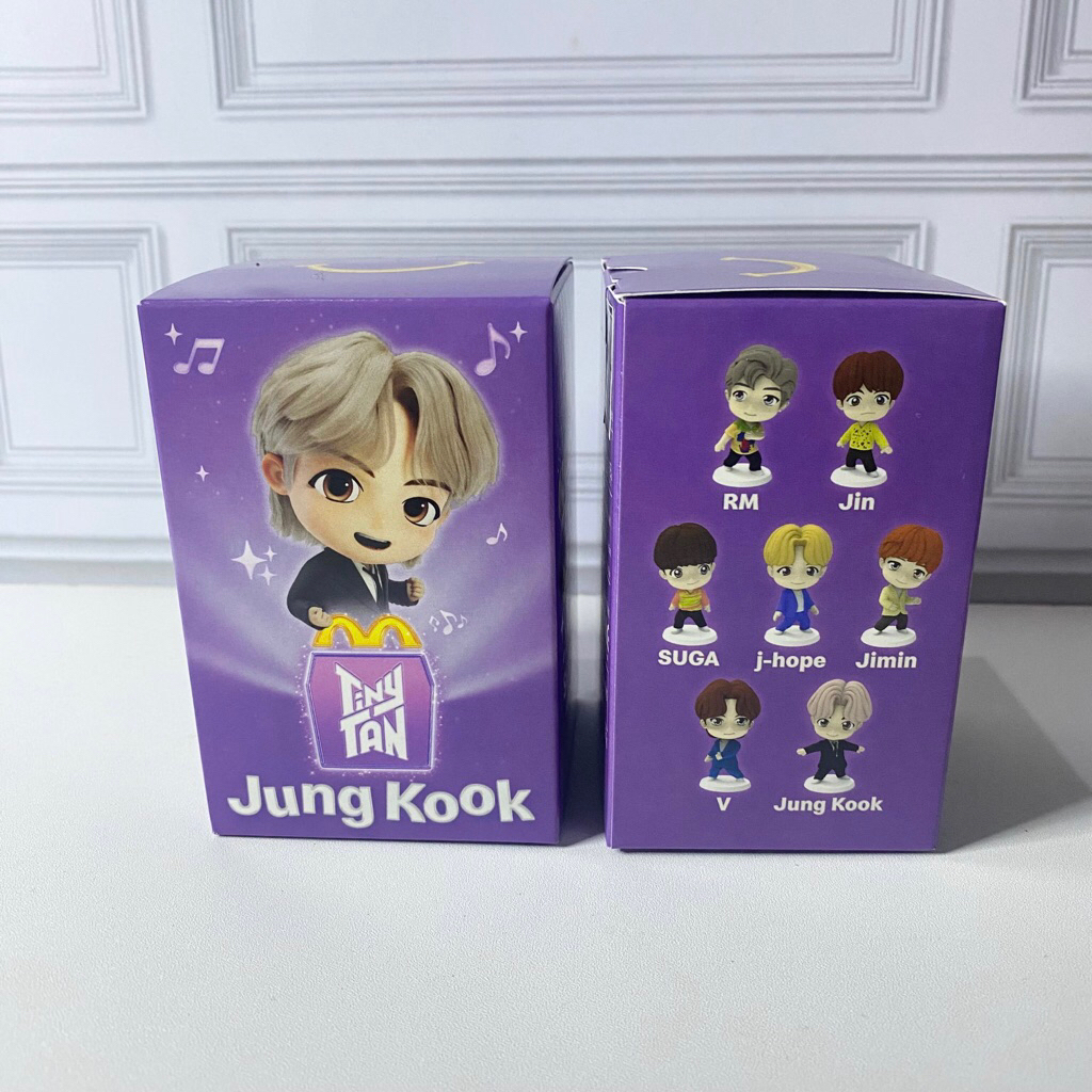 Happy Meal McDonalds x TinyTan ต้นฉบับ 100% ปิดผนึก Bts Mcd รูป Jungkook JK mrch mcdonald