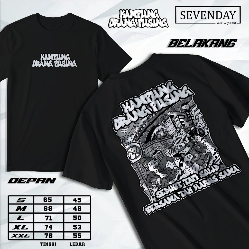 เสื้อยืด VILLAGE สําหรับ DIZZY PEOPLE - เสื้อยืด VIRAL TONGKRONGAN - เสื้อยืด GANGSTER