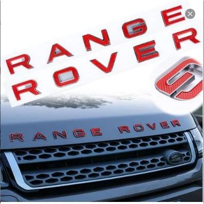 3D RED FRONT ROVER HOOD RANGE EMBLEM
