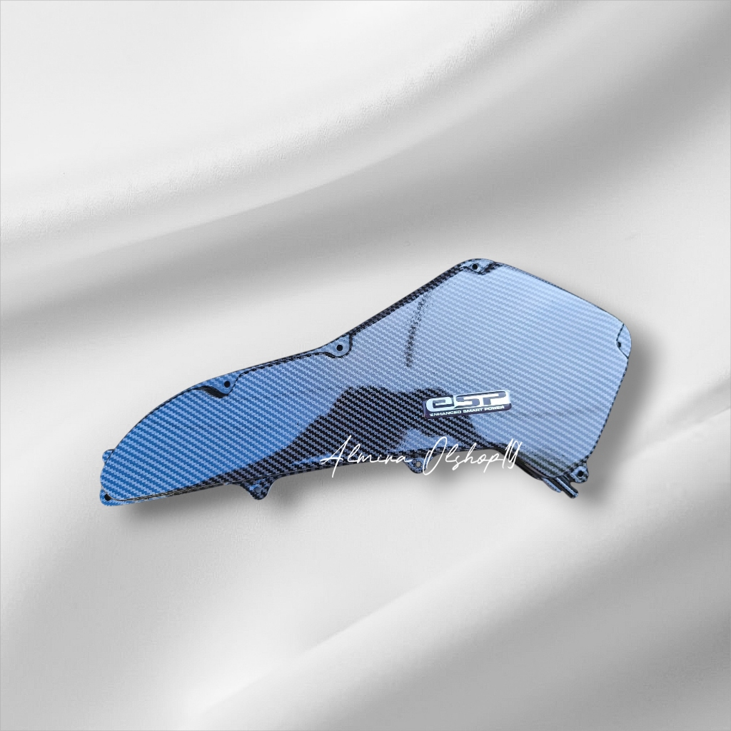 SC56 SLIM PCX/ADV 150 2018-2020 ESP สีดํา IMMERSION ฝาครอบกรองคาร์บอน