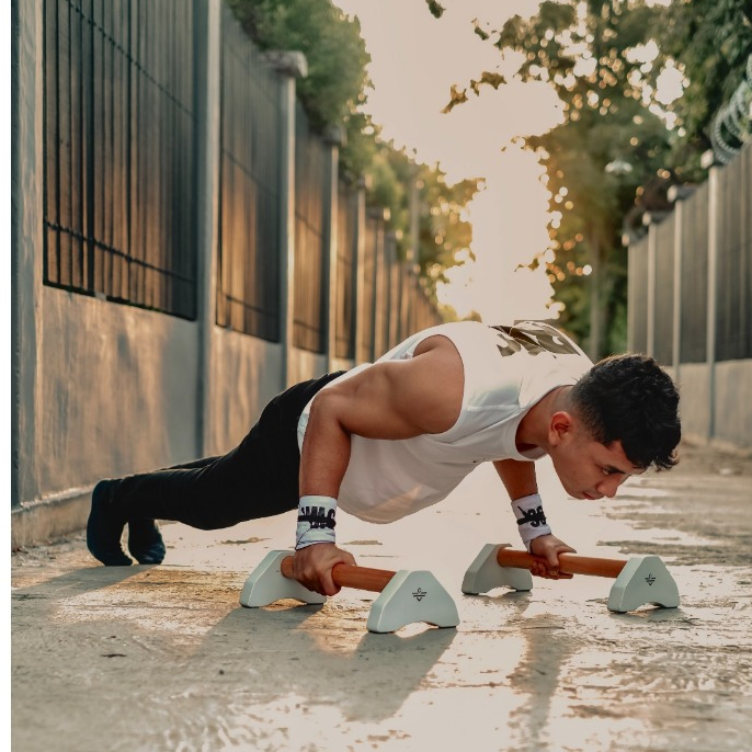 Paralette Push up Bars-White Edition