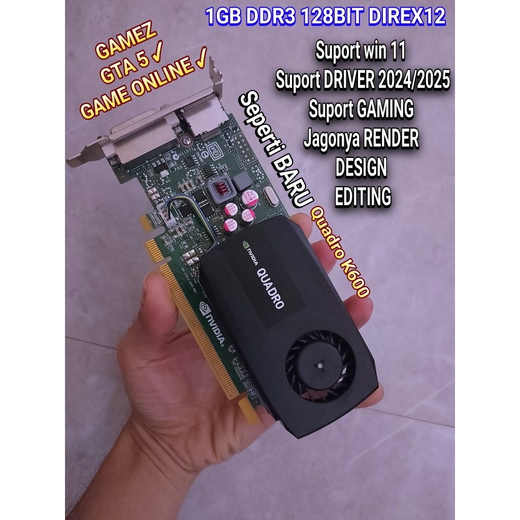 VGA QUADRO 1GB DDR3 128BIT สําหรับ Live t1kt0kan || REENDER & GAMING