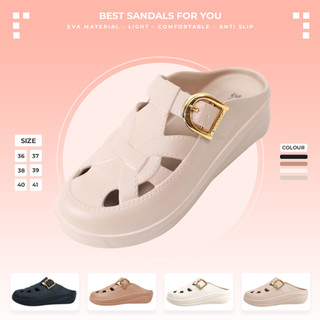 Sandal Sepatu Wanita Terbaru Design Cantik Anti Slip Empuk 2503M