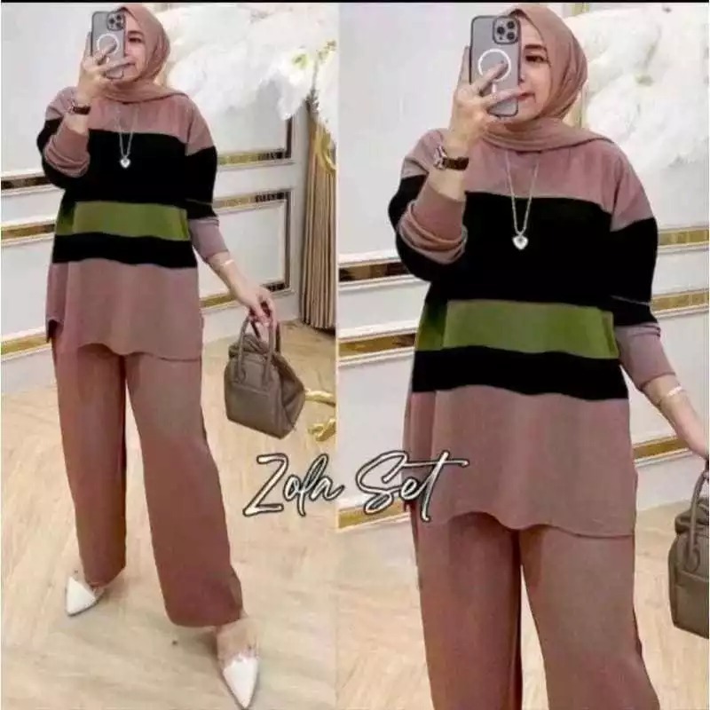 ZOLLA CRINKLE AIRFLOW CULOT PANTS SET LD 110 // ZOLLA SET // ZOLA SET // ชุดผู้หญิง // ชุดผู้หญิง //