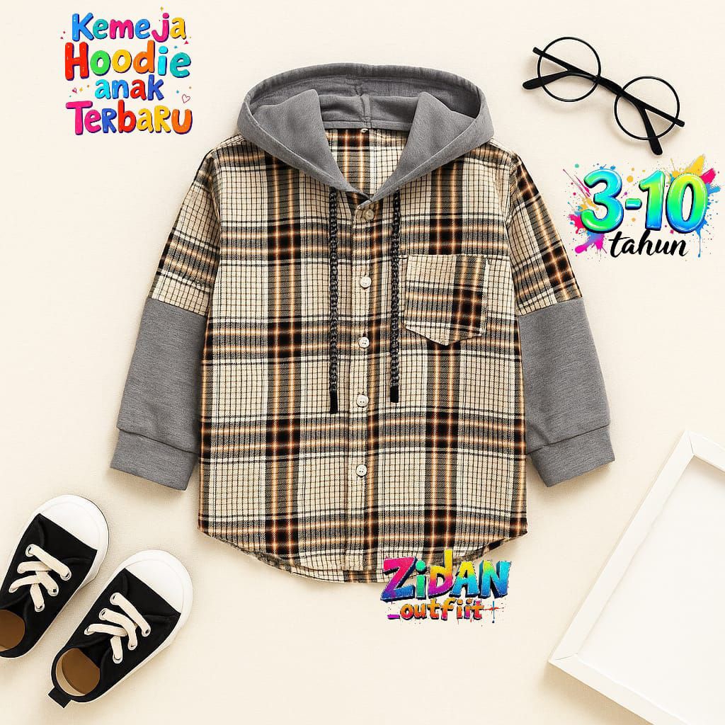 เสื้อ HODIE LONG-SLEEVED สําหรับเกย์ 3-10 ปี / เสื้อ CHILDRENS FLANEL HODIE WITH PLAIN MOTIF / เสื้อ