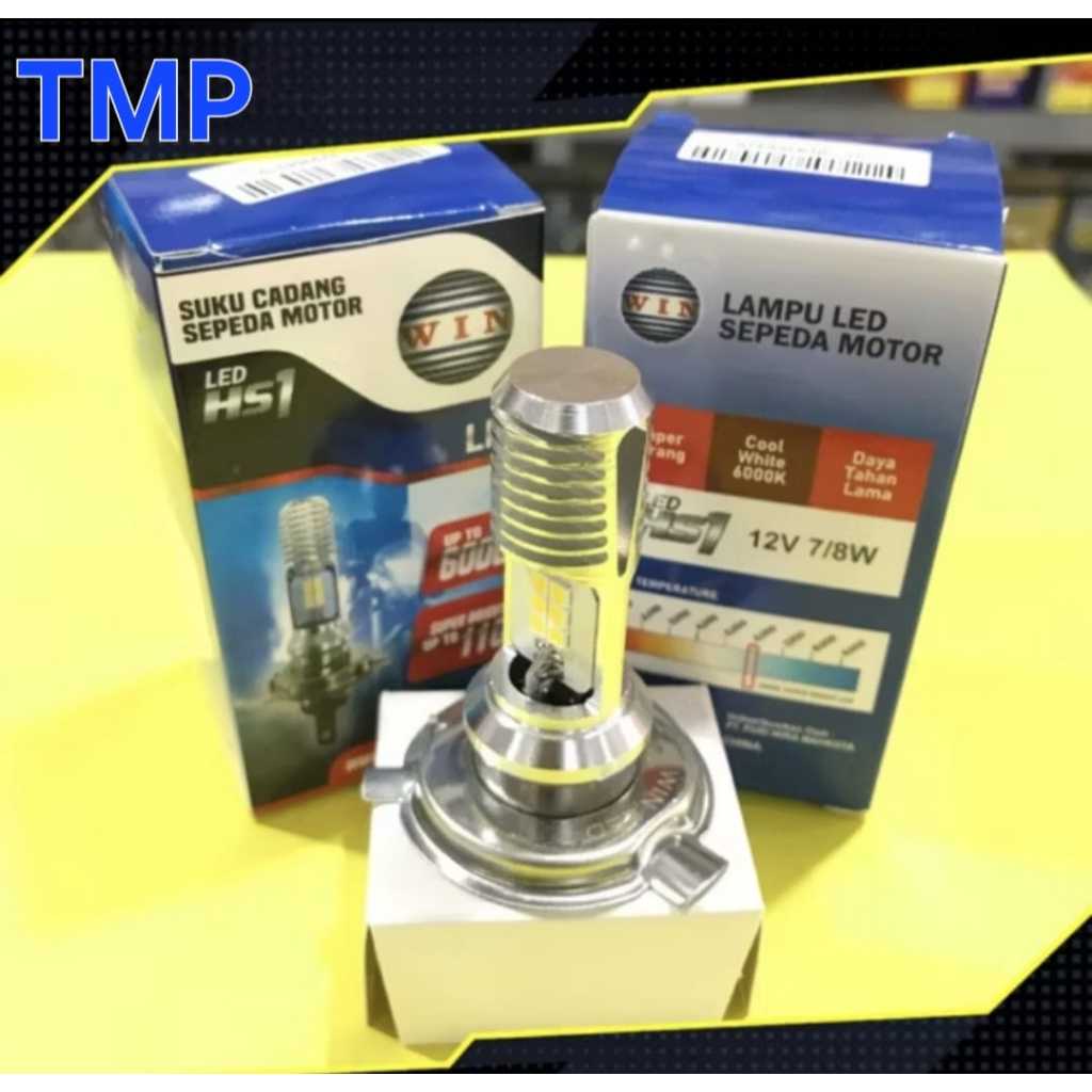 HS1 12V 7/8W LED FRONT BULB UP TO 6000K BRIGHT & DURABLE WHITE, WIN BRAND