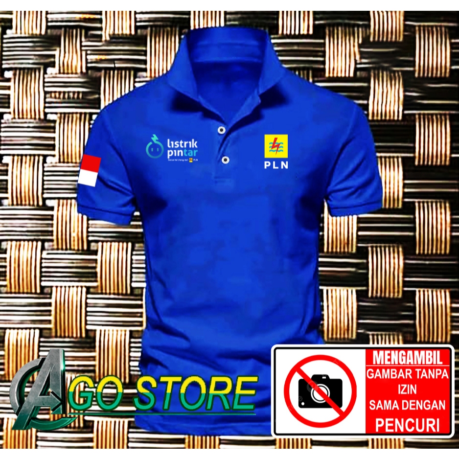 เสื้อยืดคอปก เสื้อยืดคอปก PLN - SMART ELECTRICITY STATE ELECTRICITY COMPANY UNISEX DTF SCREEN PRINTI