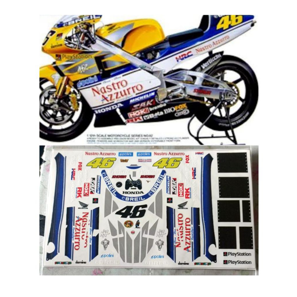 รูปลอก Honda NSR 2000 1/12, รูปลอกน้ํา Rossi no precut
