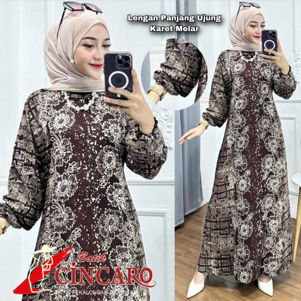 Gamis Klok Cap Zahra วัสดุเรยอน Super Nursing Friendly Jumbo - IDEALISM STORE