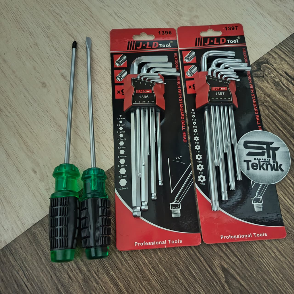 JLD L ชุดกุญแจ 9 ชิ้น Hex ชุดกุญแจ 9 ชิ้น L กุญแจยาว Hex ชุดกุญแจ T10-T50 L STAR ชุด SCREWDRIVER PLU