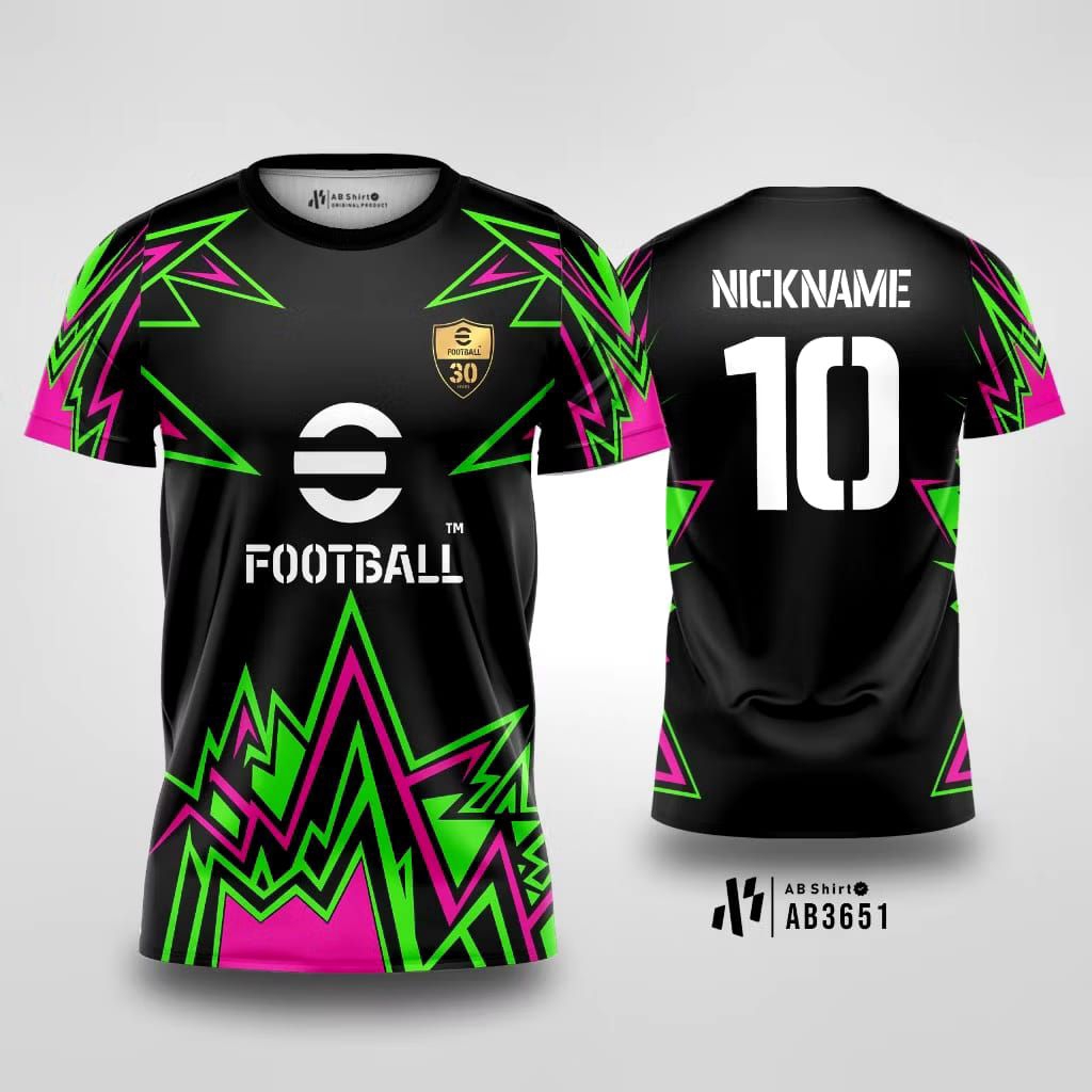 ESPORT E-FOOTBALL JERSEY PES 2025/2026 FREE NAME AND BACK NUMBER