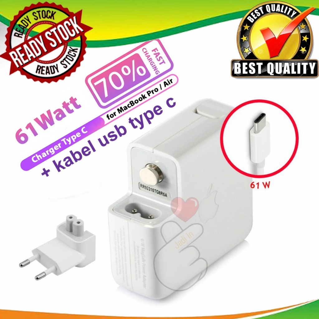 Pro และ Air Charger Adapter ประเภท C 61W PD Fast Charging 2016 2017 2018 2019 2020 2021 20222