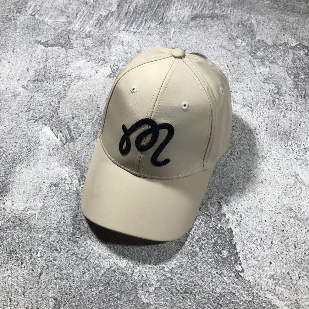 MLBON M Letter Cream Cap Luxury Golf Cap Tennis Padel Baseball
