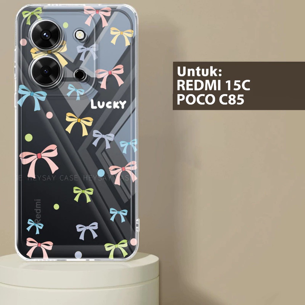 พรีเมี่ยม GLOSSY CLEARCASE เข็มทิศนุ่มสําหรับ REDMI 15C และ POCO C85 4G / 5G MOTIF PNG- PITA-2