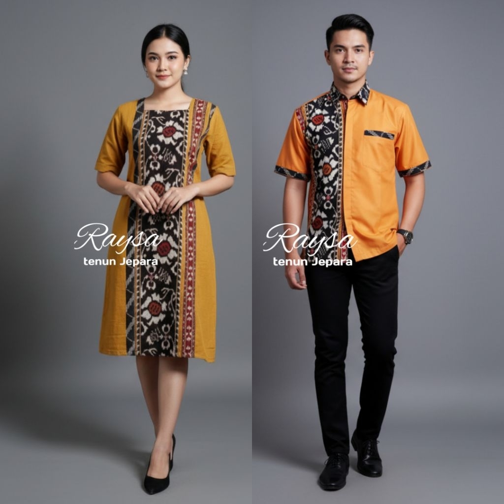 KATUN KEMEJA COUPLE WOVEN SHIRT และ WOVEN DRESS COMBINATION WITH TOYO COTTON