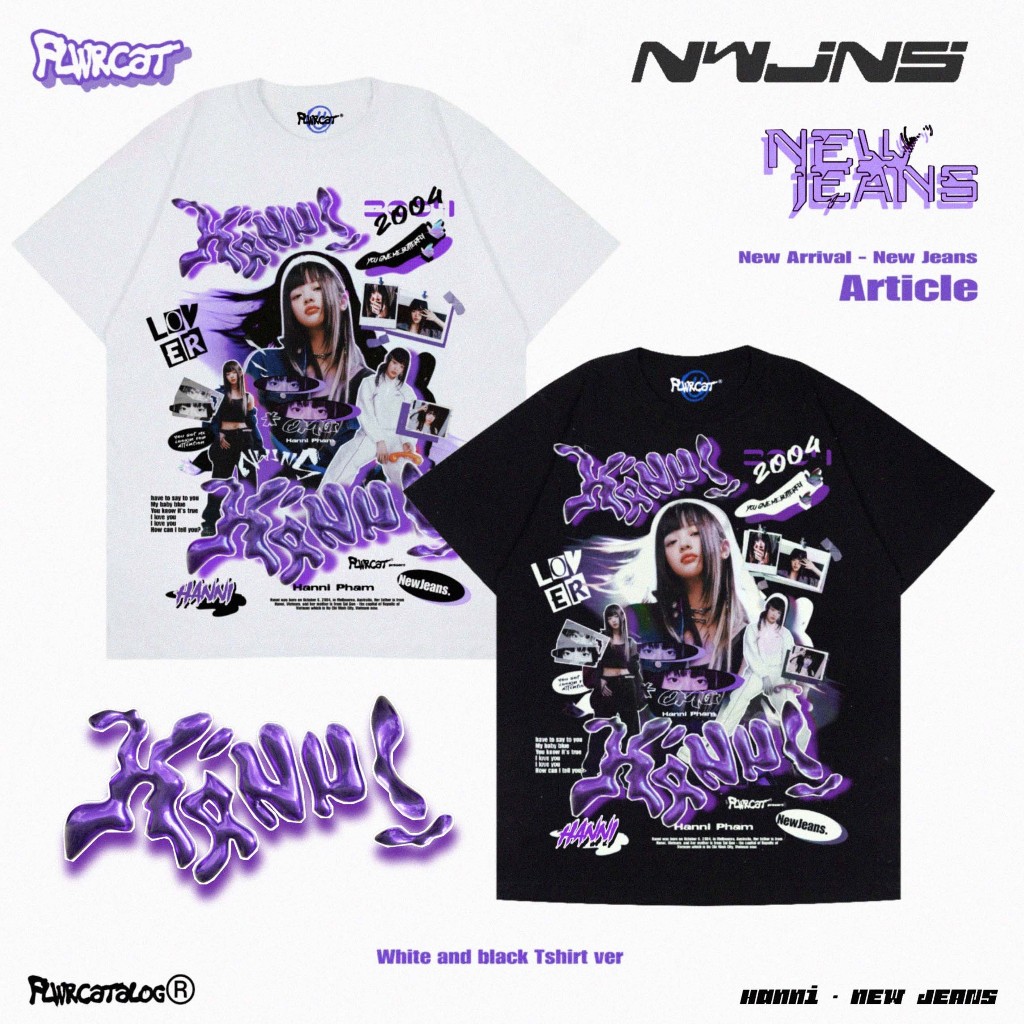 [ READY พิเศษ ] เสื้อยืด NWJS - HANNI V1 - MERCH BY FLWRCAT