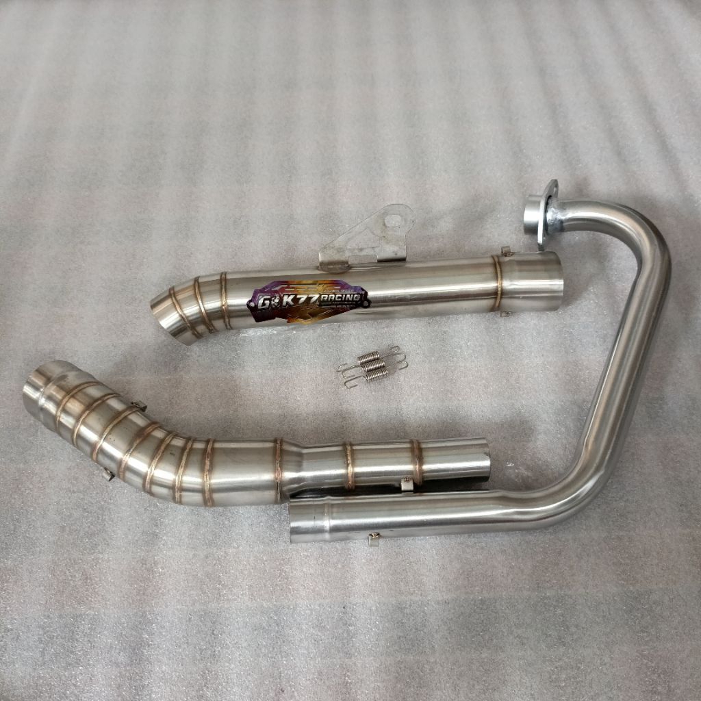 ข้อศอกไอเสียเปิดท่อ Gaok77 สแตนเลสเข้า 51 มม.ท่อไอเสียท่อไอเสียเปิด tmx 125 155 tmx 150 pinoy 125 15