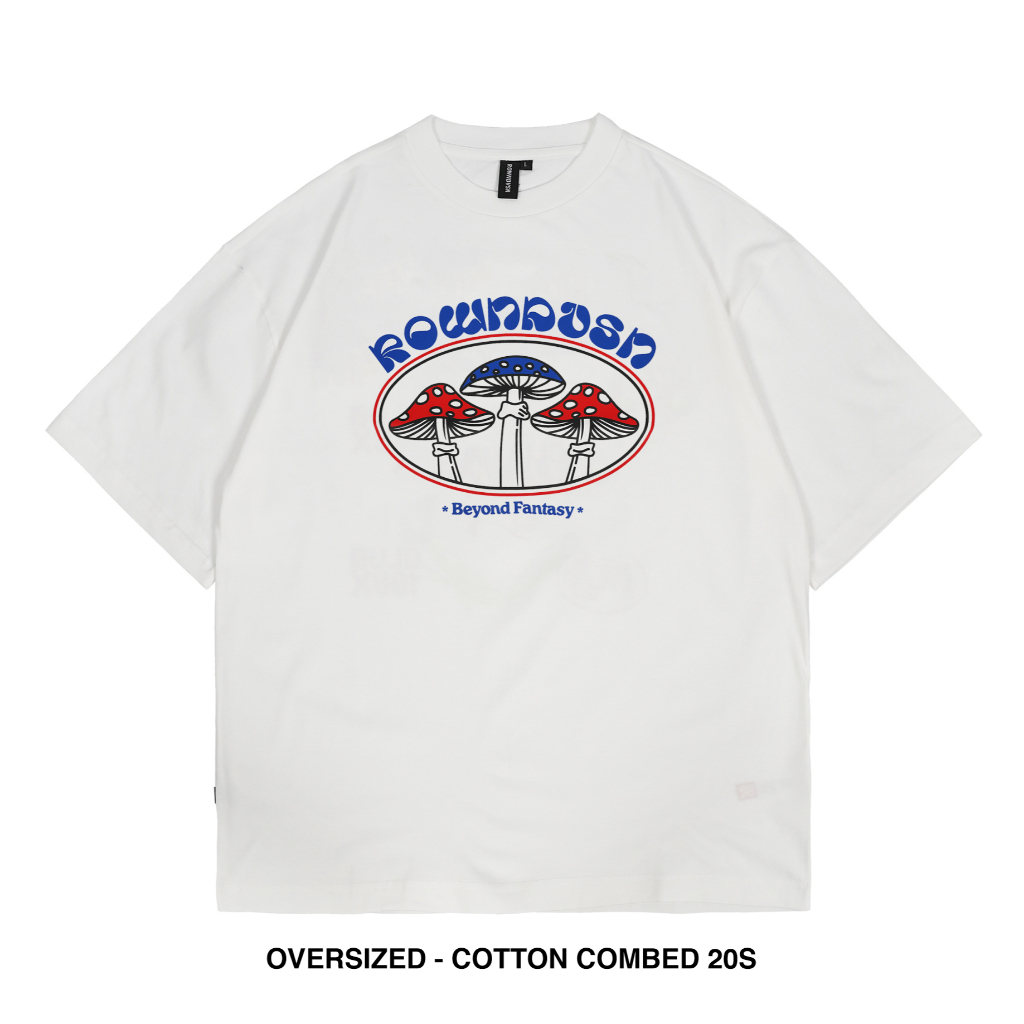 8.8 Rown Division Stockroom Oversize Tees - Rowndvsn Kaos Oversize Prosper White