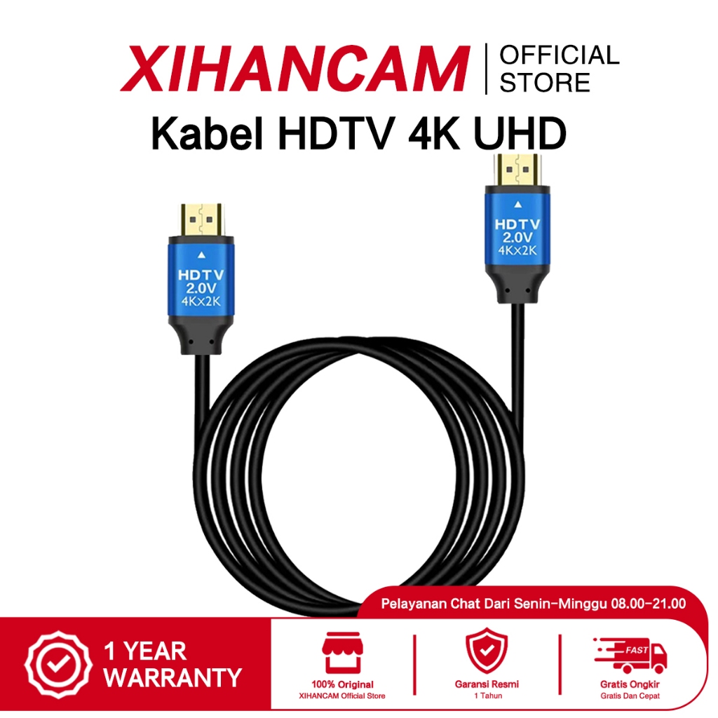 XIHANCAM HDMI to HDMI ความเร็วสูง 4K UHD 1.5M HDTV สายความละเอียดสูง 3D 4K 2K สําหรับ LCD โปรเจคเตอร