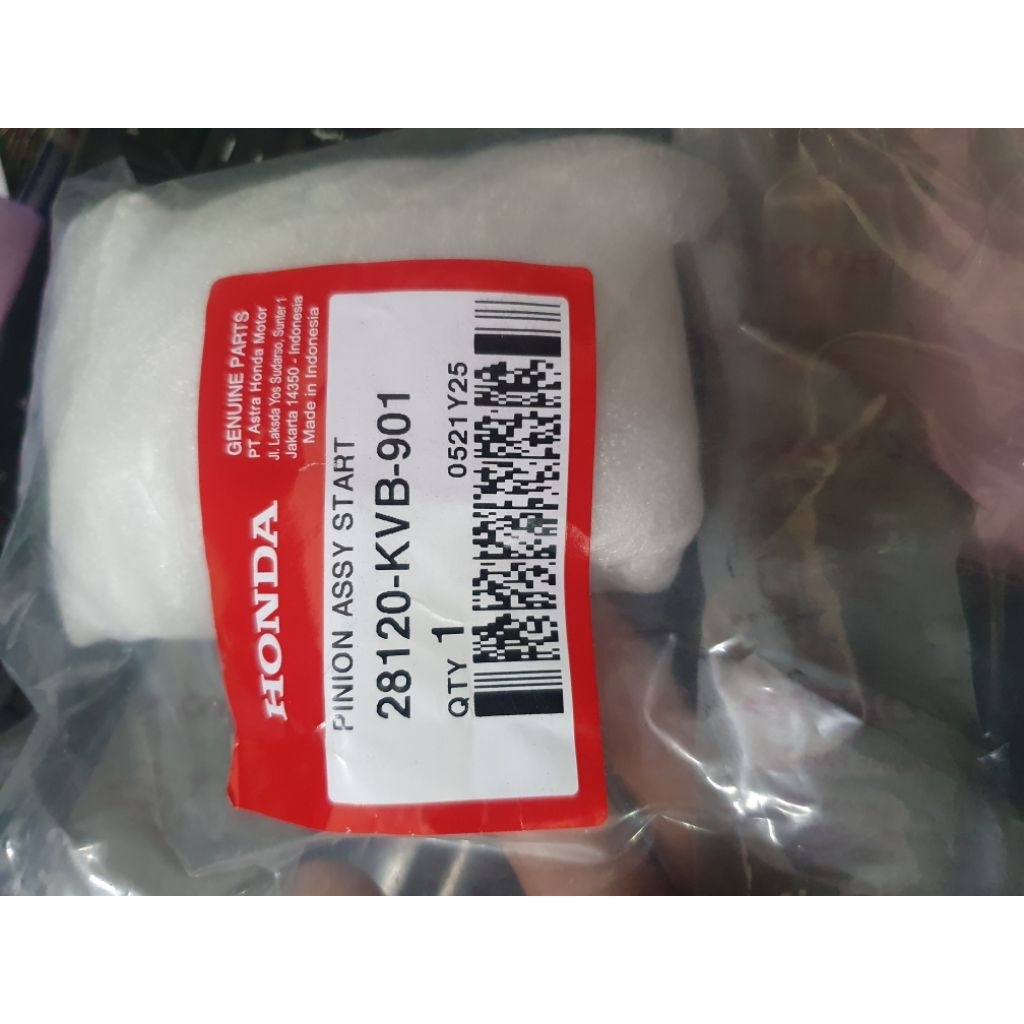 28120-KVB-901 เกียร์พินหรือพินไอออน assy เริ่มต้น vario และ beat original honda