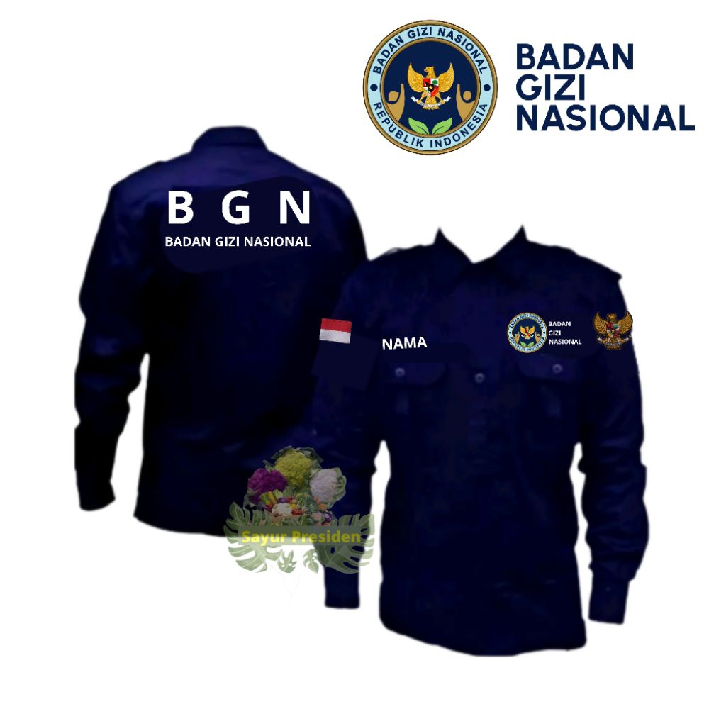 เสื้อเชิ้ตเครื่องแบบ BGN ขนาดใหญ่ / เสื้อ BGN / BGN UNIFORM / NATIONAL NUTRITION BODY SHIRT / NATION