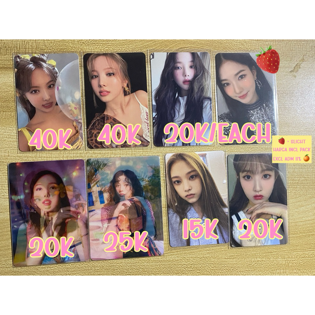 (BAC DESC) GIRL GROUP OFFICIAL PHOTOCARD TWICE NAYEON MINA STATIC ISA SIEUN NJZ NEW JEANS HAERIN AES