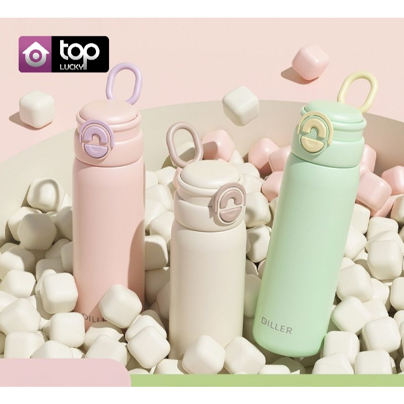 DILLER - แก้วน้ําสุญญากาศหุ้มฉนวนสแตนเลส 316 ขนาด 650 มล.