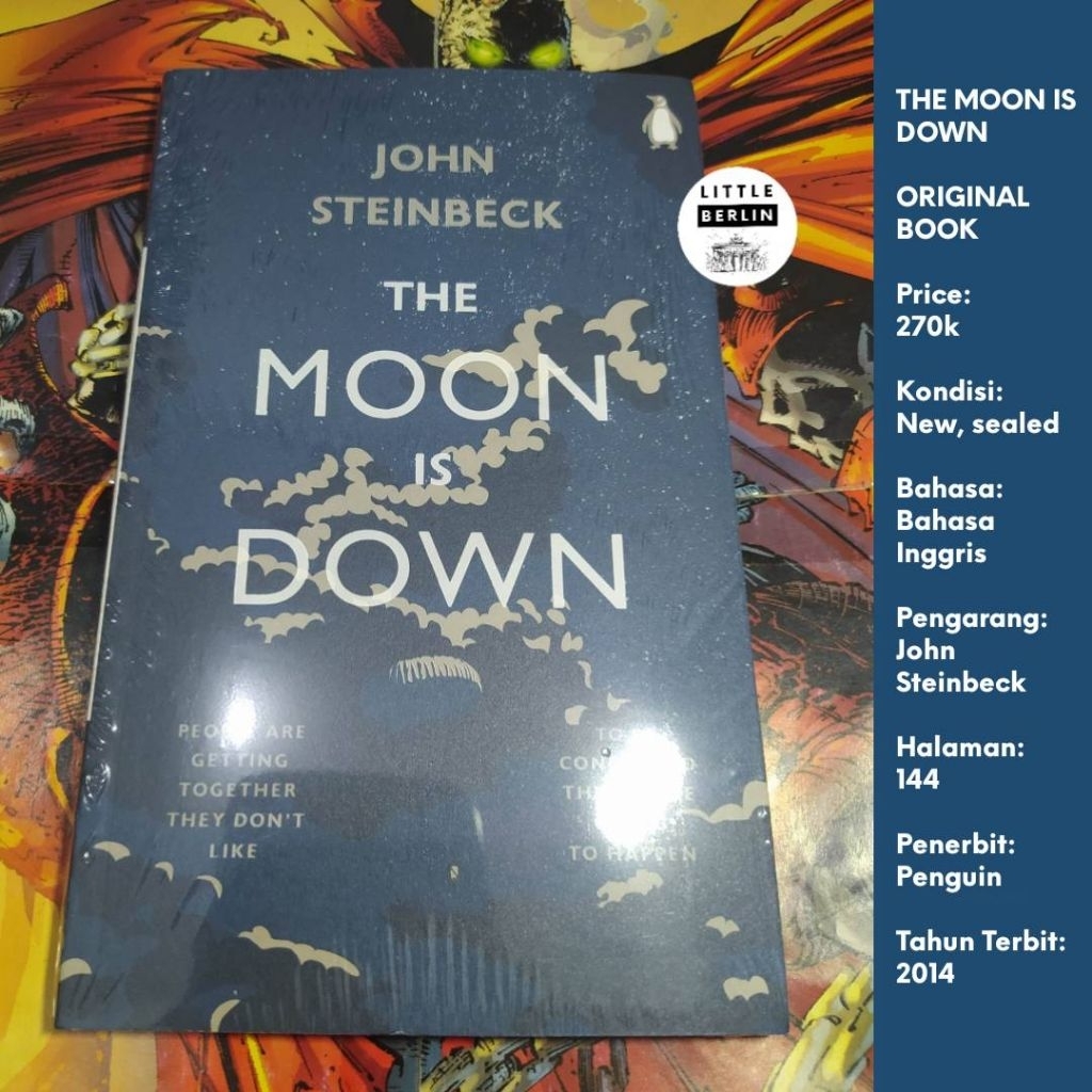 นวนิยายต้นฉบับ JOHN STEINBECK The Moon Is Down English Penguin Books นิยายสืบสวน