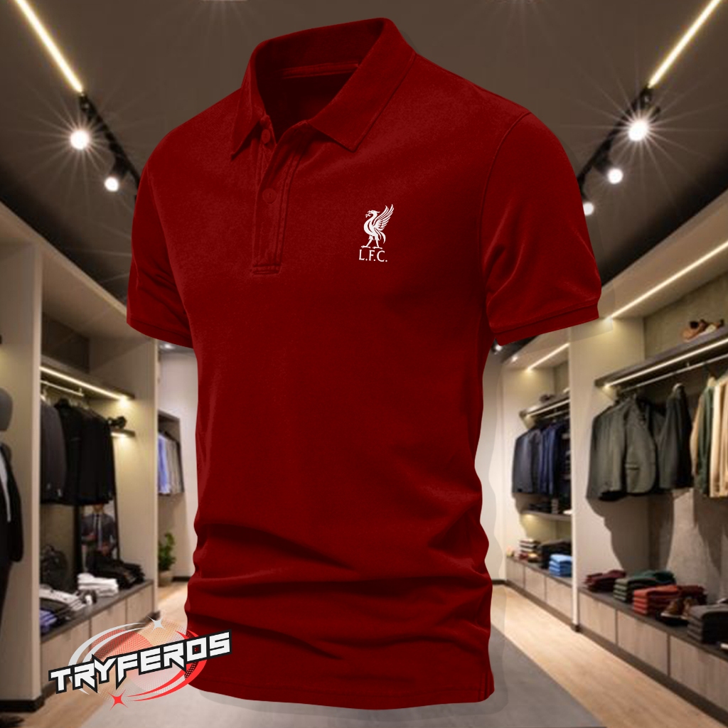 เสื้อโปโลลิเวอร์พูล คอปกผู้ใหญ่/ไม่จํากัดเพศ สําหรับฟุตบอล