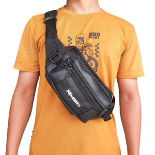 WaistBag Waterproof Selempang Pria Tas Pinggang  Tas Samping Anti Air