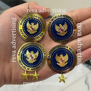 pin dada BIN biru magnet republik indonesia | badan 1ntel1jen negara ready stockkkk