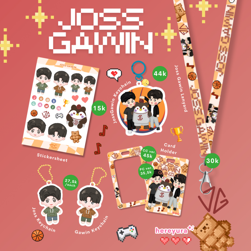 JossGawin Guinzly Card Holder Lanyard พวงกุญแจ Stickersheet GMMTV ThaiEnthu Joss Gawin
