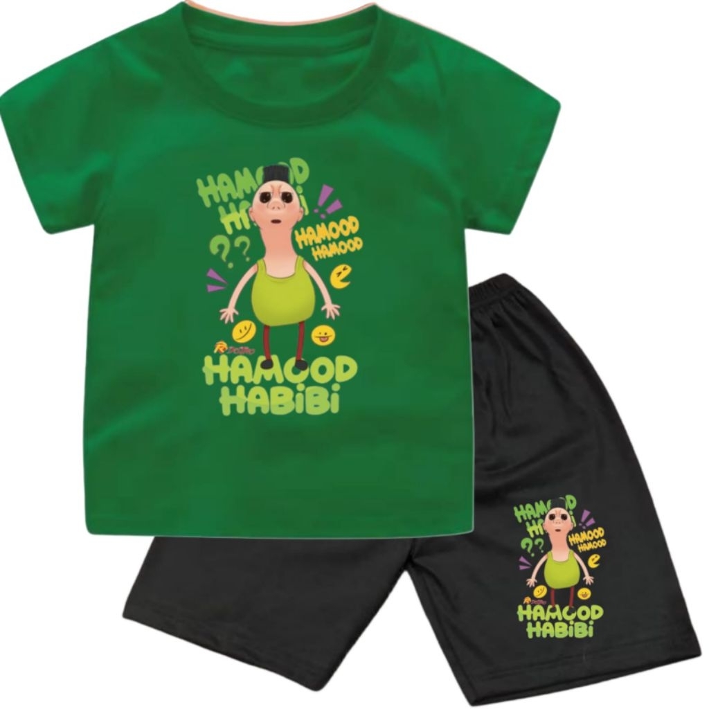 ชุดเด็ก Hamood Habibi/ชุดเสื้อยืดเด็กทันสมัยพร้อมตัว Hamood Habibi