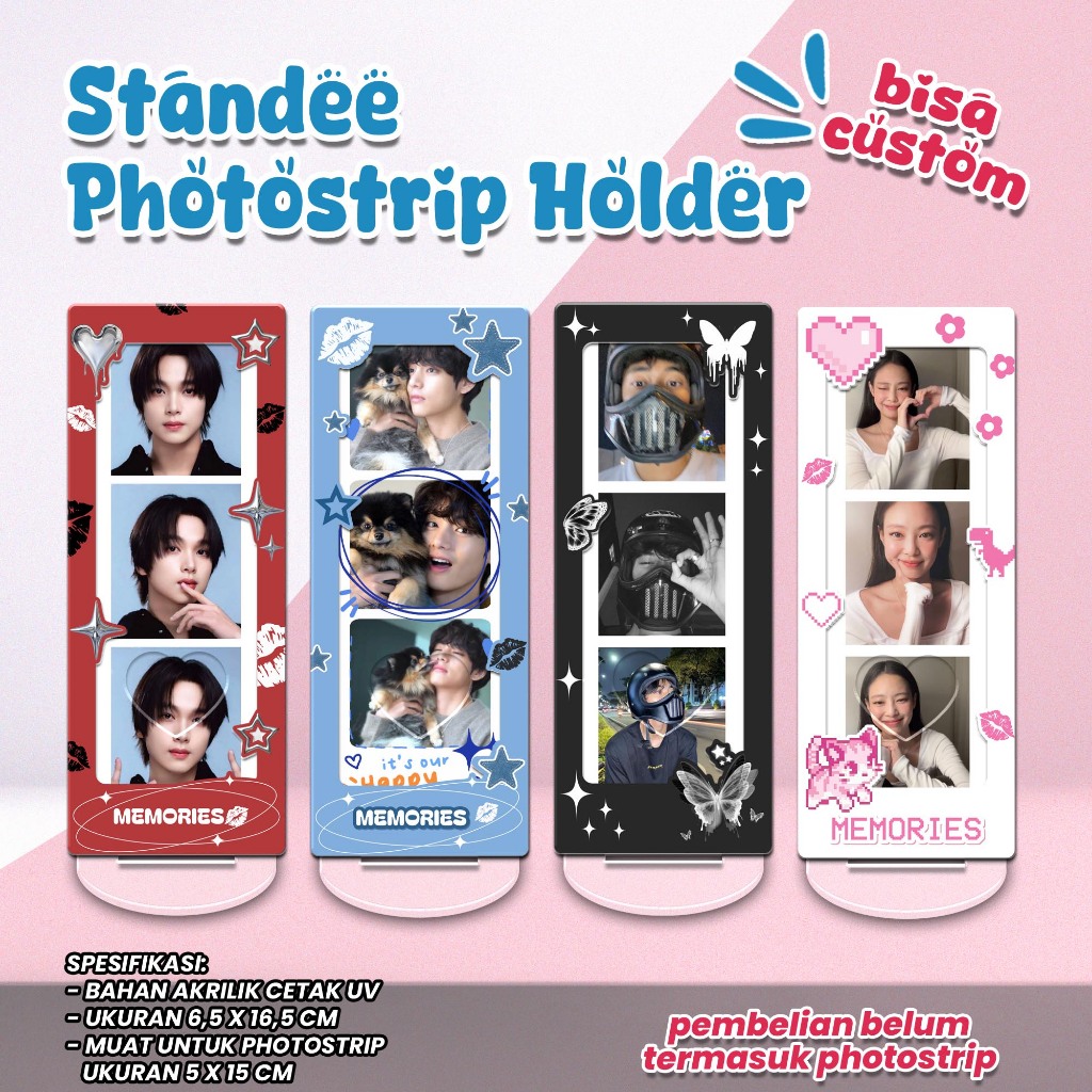 STANDEE PC HOLDER MODEL PHOTOSTRIP - CUSTOM ACRYLIC PHOTOSTRIP HOLDER - PC Holder Photo strip CODE S