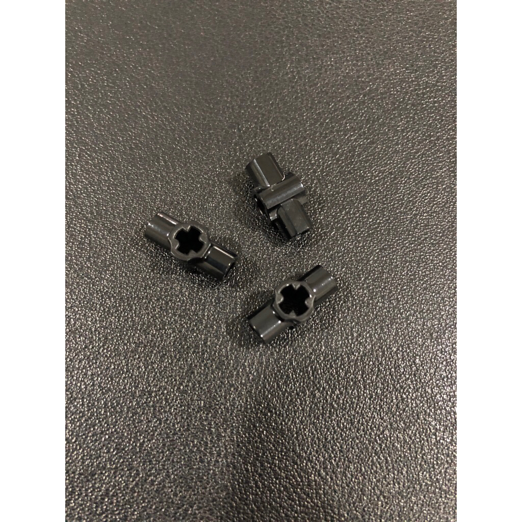 Lego Parts - 24122 - สีดํา, Technic Axe Connector Hub พร้อมตัวยึดบาร์ 2 อัน Perpendicular