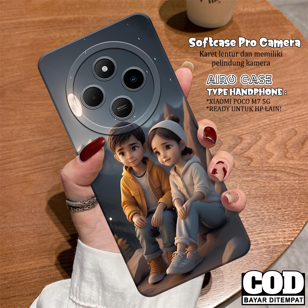 HP เคส XIAOMI POCO M7 5G 2025 - เคส XIAOMI POCO M7 5G 2025 Softcase - เคสแฟชั่น FLOWER - เคส XIAOMI 