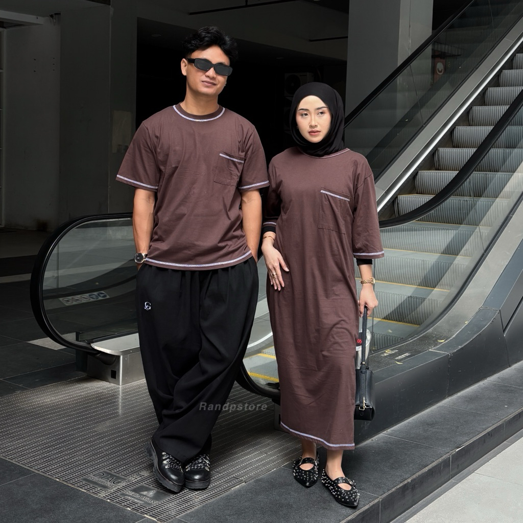 OVERDECK CASUAL COUPLE T-SHIRT DRESS / COUPLE CLOTHES / COUPLE T-SHIRT / COUPLE OUTFIT