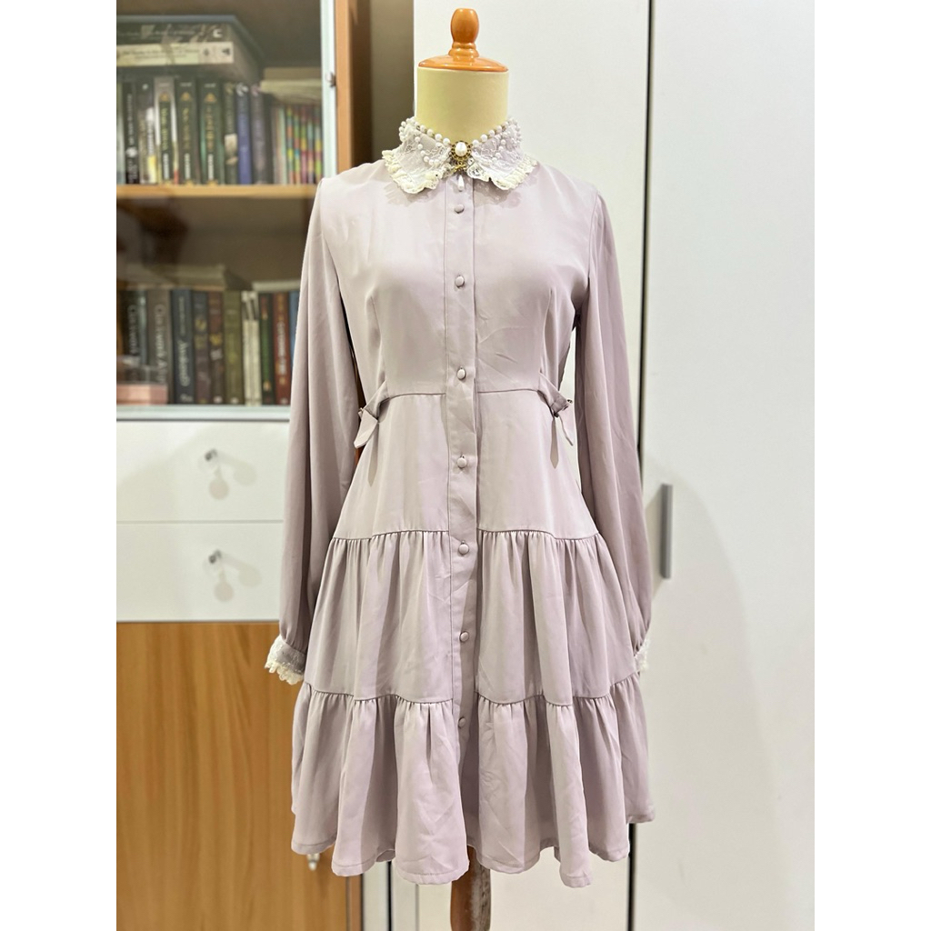 Rojita Pink Mauve Dress Jirai Kei Ryouta Kawaii ญี่ปุ่น