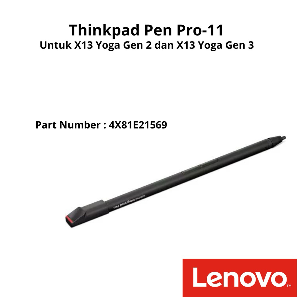 (ใช้แล้ว) ThinkPad Pen Pro-11 styluspen LENOVO X13 Yoga Gen 2 และ X13 Yoga Gen 3