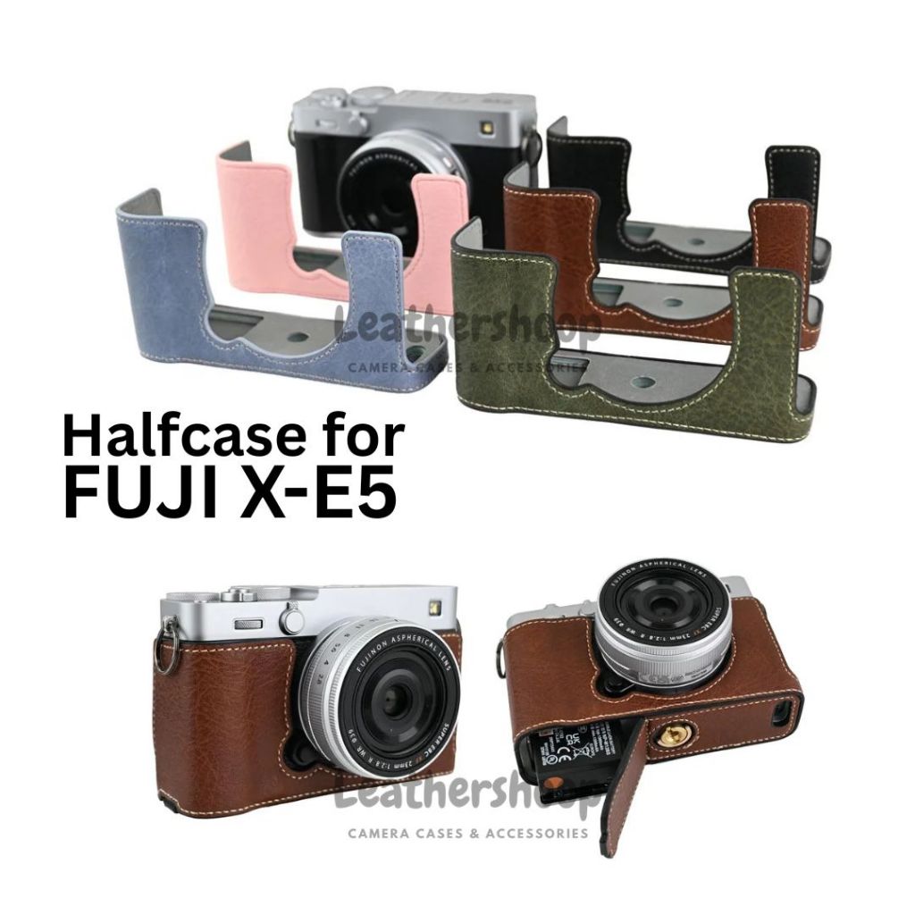 Halfcase Leather สําหรับ Fujifilm XE5 Fuji X-E5 Body Cover Protector