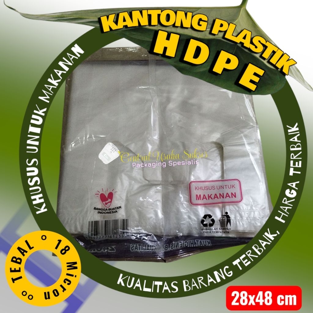 ถุงพลาสติกใส HDPE 28x48 ความหนา 18 ไมครอน